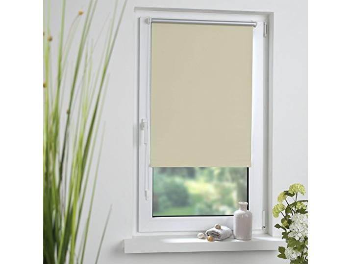 Liedeco Klemmfix-Thermo-Rollo Verdunklung, vanille inkl. Klemmträger 45X150 cm
