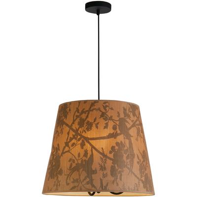 SEARCHLIGHT Hängeleuchte "Isla 3Lt Pendant, Recycled Paper Shade and Black Metal", schwarz, 3, Ø 45cm H: 37cm, 1 Stk., Leuchten, Aus recycelten Materialien, Hängeleuchte
