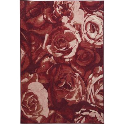 THEKO "Flomi Rose" rechteckig 4 mm Höhe Flachgewebe, ideal im Wohnzimmer & Schlafzimmer