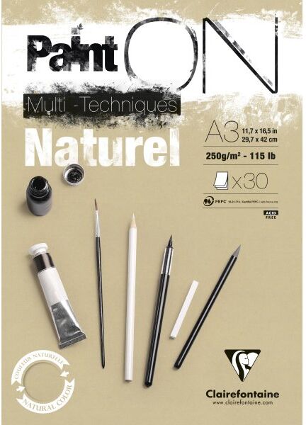 Clairefontaine Painton Tegneblok   Naturel   A3