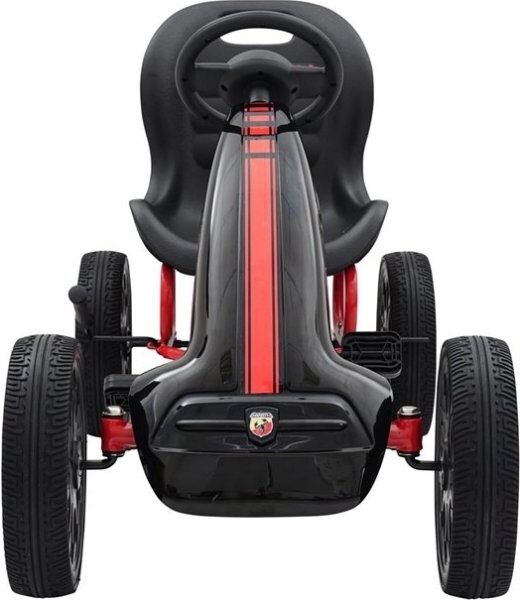 Abarth Pedal-Gokart Med Gummidæk, Sort