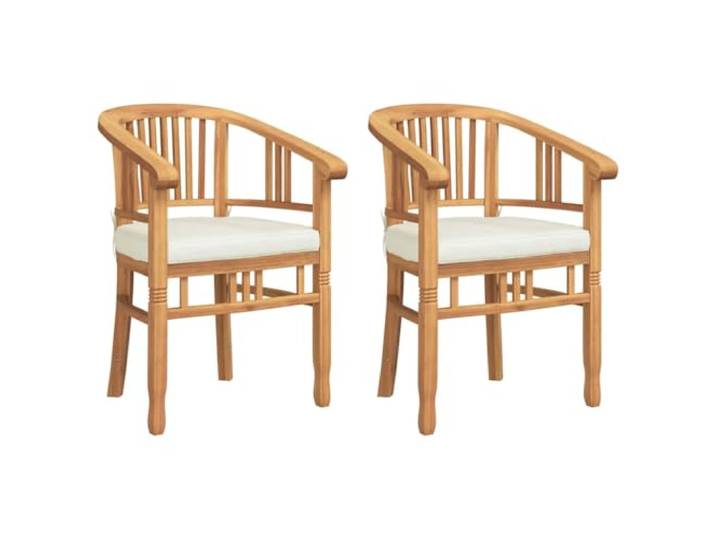 vidaXL Stuhl 2 STK. Braun Massivholz Teak