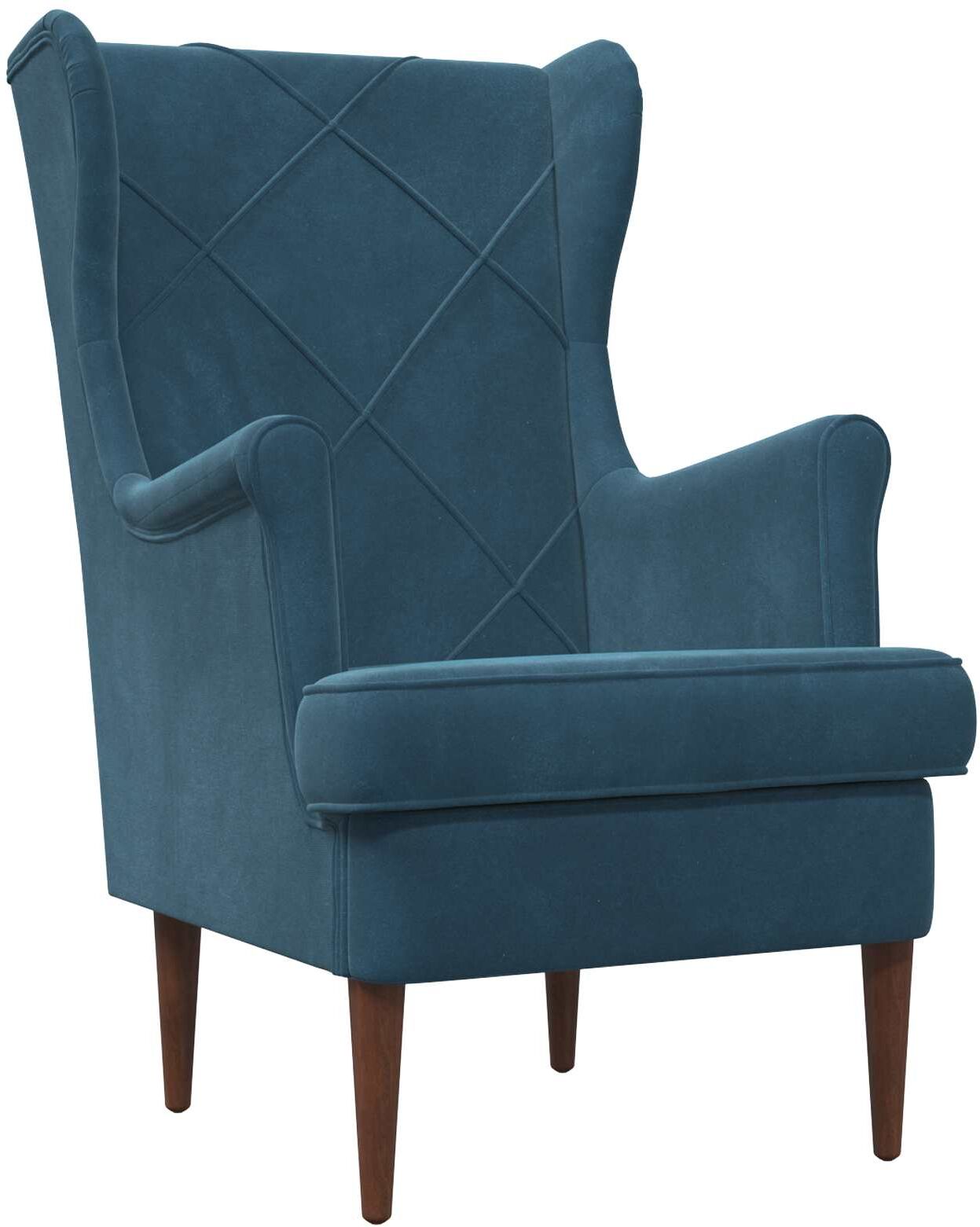 vidaXL Fauteuil Bleu Velours