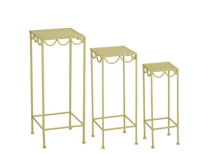 Table à plantes vert clair fer h70xl28xl28cm
