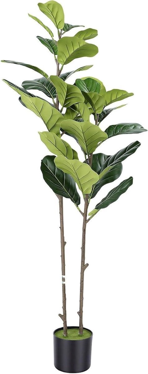 Kunstmatige Ficus Lyrata Vioolbladvijgenplant in pot - 12 meter - Groen