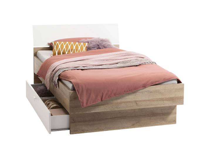 Bett Gianni natur Holzwerkstoff 90 x 200 cm - Bett