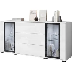 SIDEBOARD Caro SB 150 2D3S mit weißer LED Beleuchtung