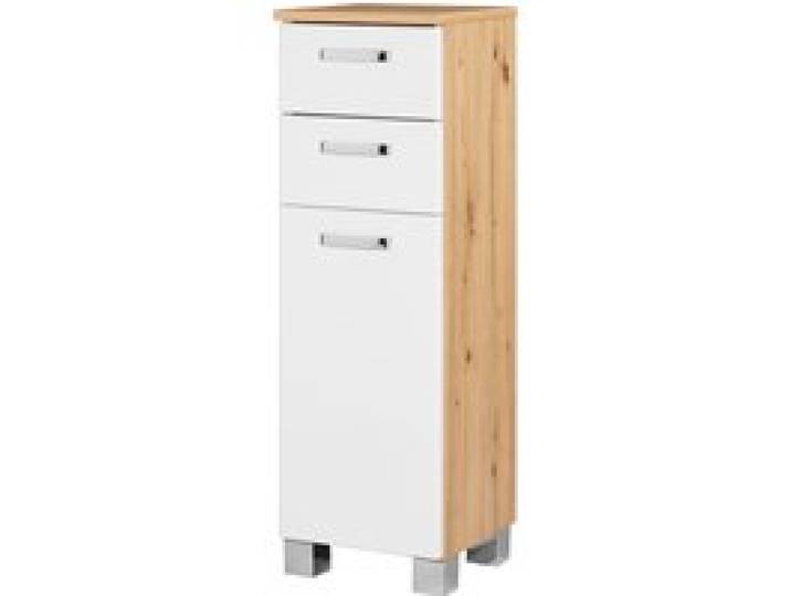 LIVARNO HOME Armoire latérale Palermo, blanc/imitation chêne
