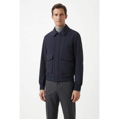 Blouson BOSS ORANGE "Ocruise", Herren, Gr. 54, dunkelblau404, Web, Obermaterial: 100% Polyamid, unifarben, relaxed fit normal, Bündchen, Jacken Blouson, Aviator-Stil, wasserabweisend, Relaxed Fit