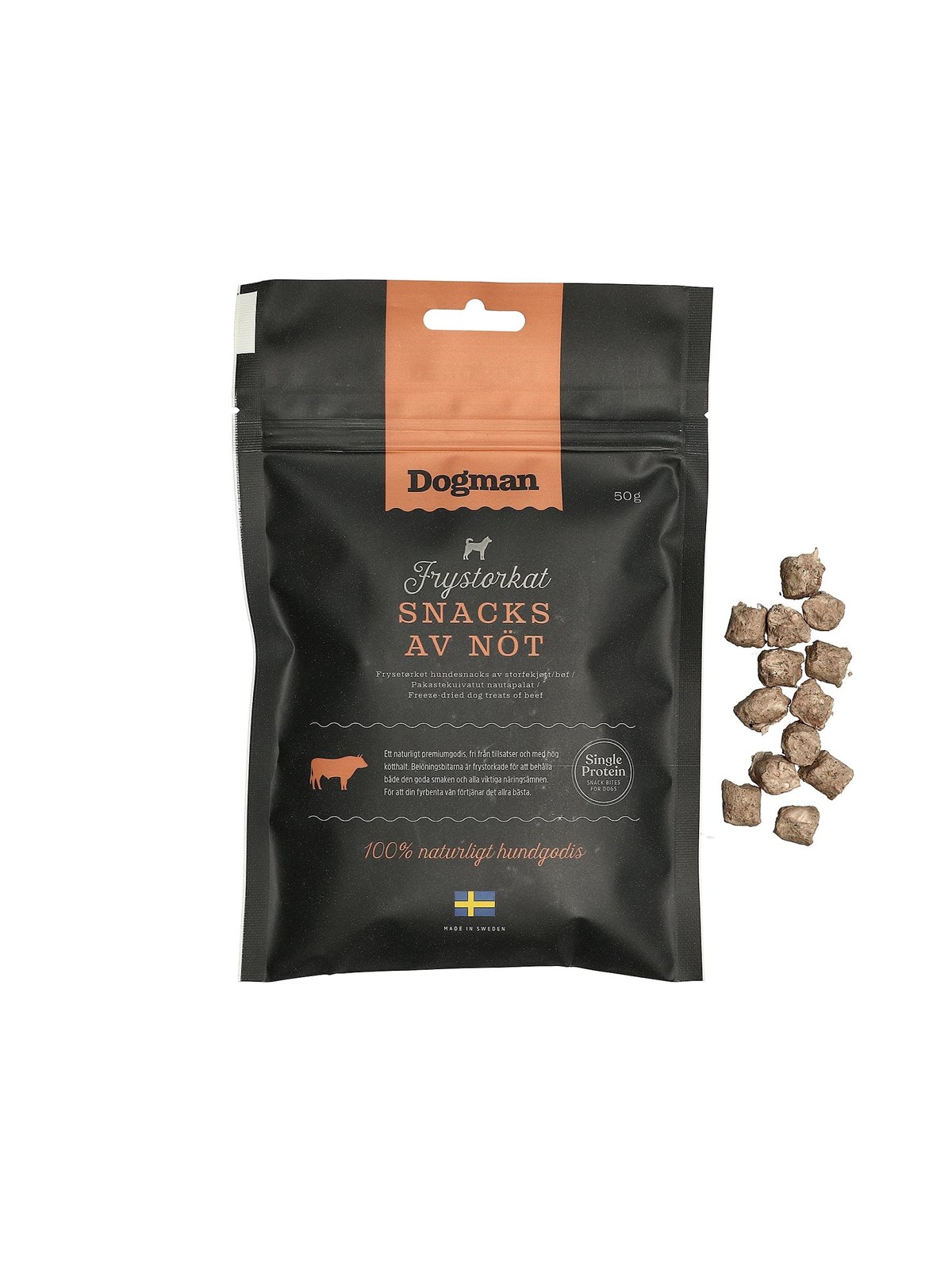 Dogman Hundesnacks Gefriergetrocknete Rinderstücke 50g