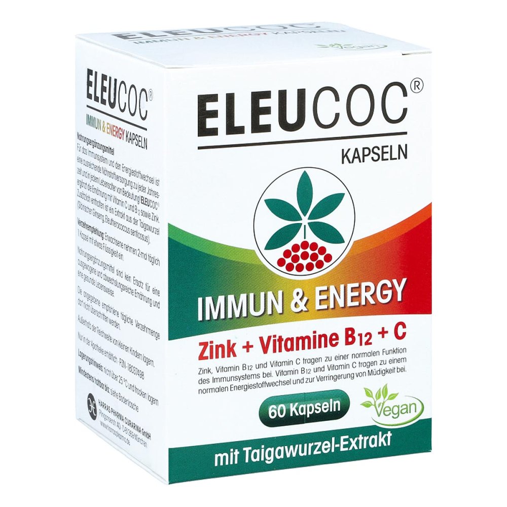 Harras Pharma Curarina Arzneimittel GmbH Eleucoc Immun & Energy Kapseln 18037498