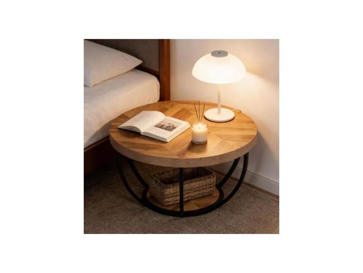 Table basse ronde table cocktail ronde table basse en bois table d'appoint
