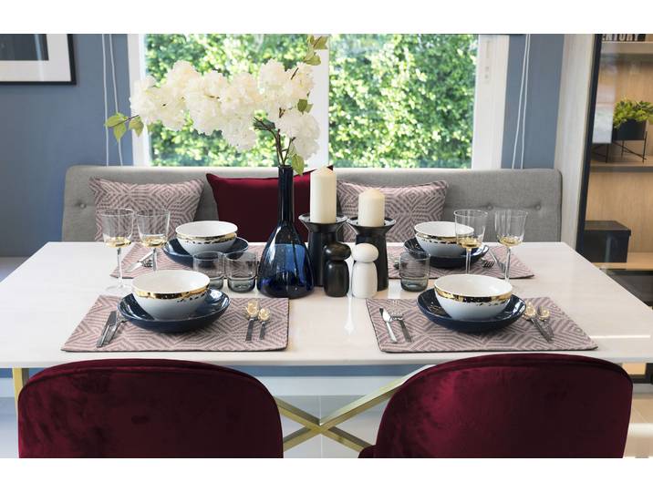 Platzset ADAM Easy Diamond Gr. 1, lila (beere), B:40cm L:50cm, Obermaterial: 100% Baumwolle, Platzsets, Platzset, GOTS organic,zertifiziert durch CERES 0242
