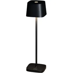 Konstsmide Capri-Mini USB-Tischleuchte schwarz, 2700/3000K, dimmbar, eckig