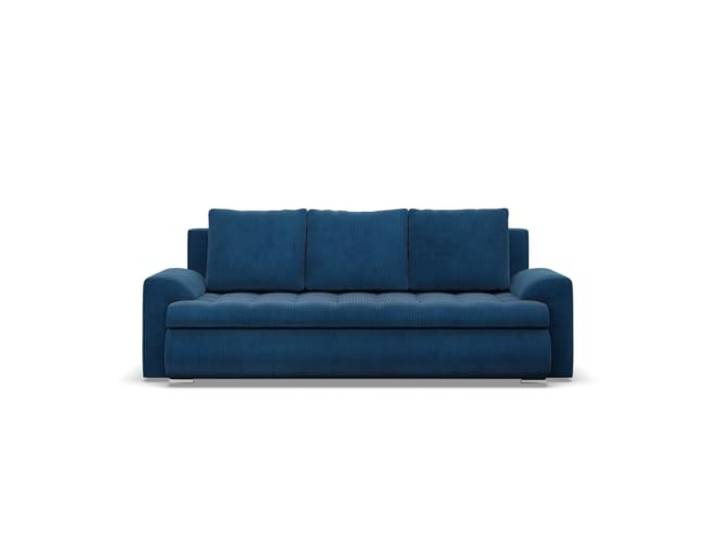 Mebligo Sofa 3-Sitzer FORESTA mit Schlaffunktion, Cord - Dunkelblau