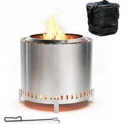 Relaxdays, Feuerschale, Rauchfreie Feuerschale (49 cm)
