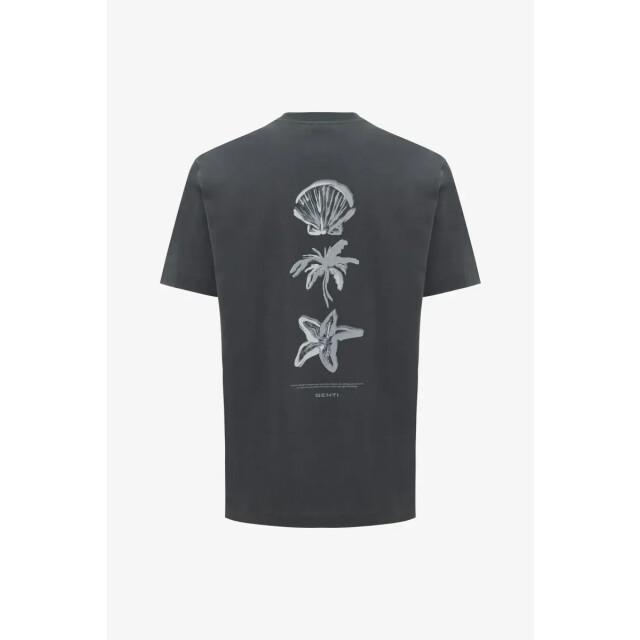 Genti Tee back print sea dark