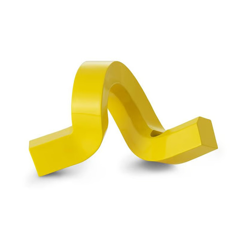 Normann Copenhagen Crooked kandelaar voor stompkaarsen, geel