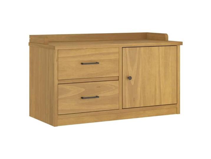 BEST-HOME Banc de couloir banc d'entrée banc à chaussures SANDNES 87x40x50 cm bois de pin massif 1parcel8072