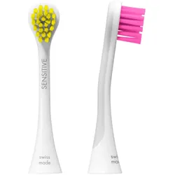 Bunte Bürstenköpfe sensitive für Hydrosonic, gelb/pink, 2 Stk.