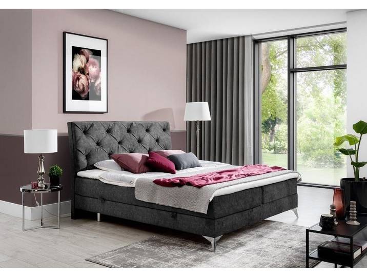 Xlmoebel Boxspringbett Chesterfield Bett im Barock Design für modernes Hotelambiente (Chesterfield Boxspringbett), Made in Europa