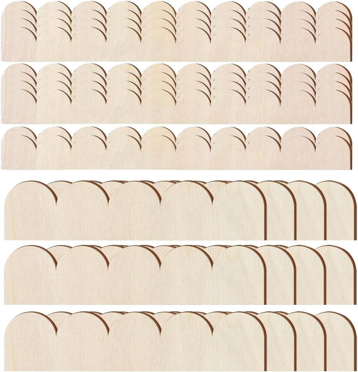 24-delige set houten decoratieve lijsten voor kerstversiering, 40 cm lang, houtkleur