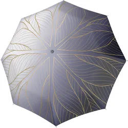 Carbonsteel Long Automatischer Regenschirm blau-gold