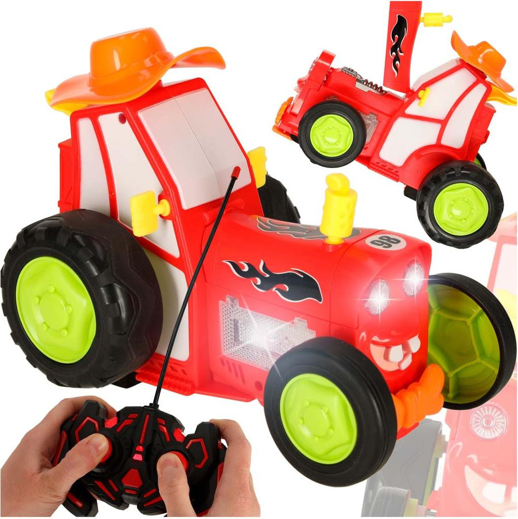 Kik RC-tractor met afstandsbediening die springt, danst en geluid maakt