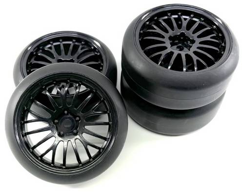 Absima 1:10 Straßenmodell Kompletträder Drift Schwarz 4St.
