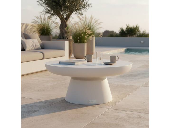 Loungetisch Kylix Faserbeton Weiß
