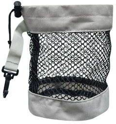 Uplift Essentials Nylon Mesh Golf Ball Pouch Bag grey l