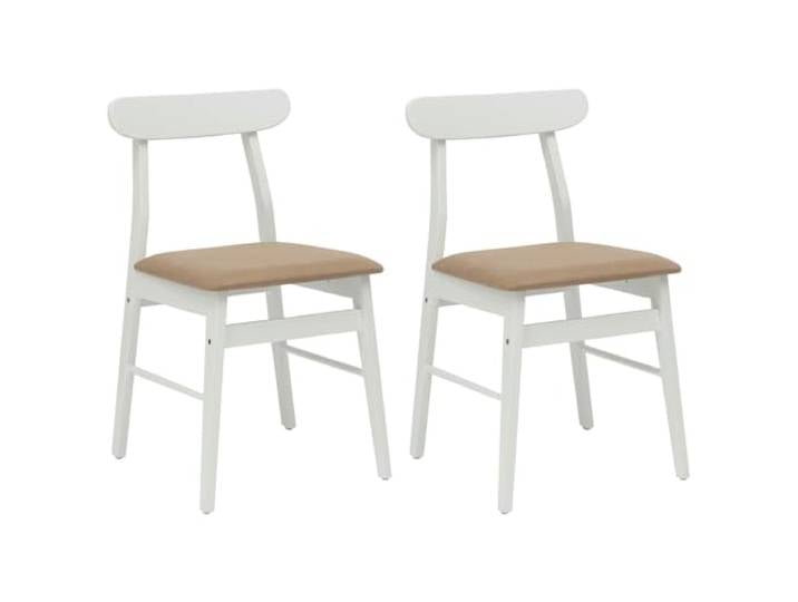 NLQMSU Esszimmerstuhl, 2 Stück, Massivgummi Lackierte Oberfläche, Vintage-Stil, rechteckiges Design, Verwendung in Küche, Büro, Wohnzimmer, Pflege mit feuchtem Tuch