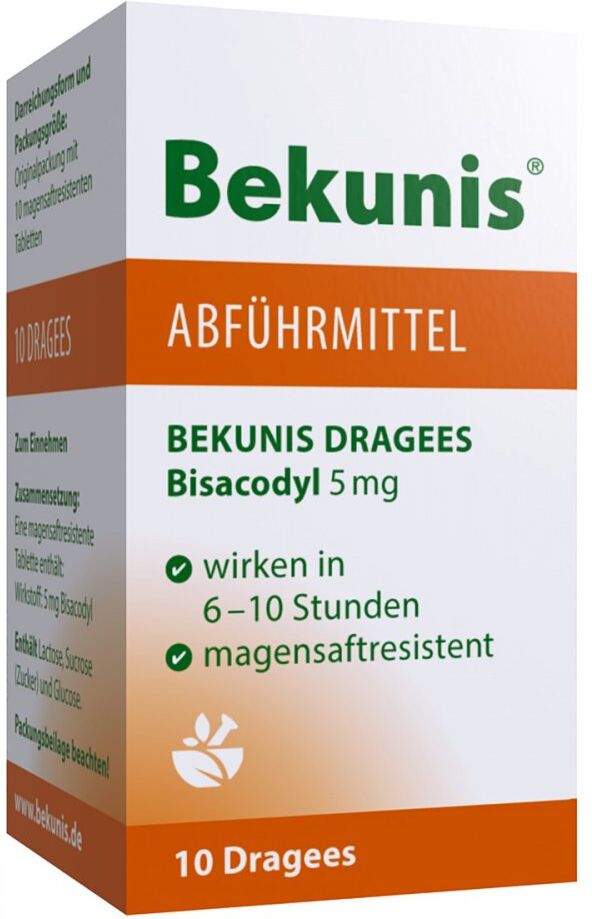 Bekunis Dragees Bisacodyl 5mg 10stk