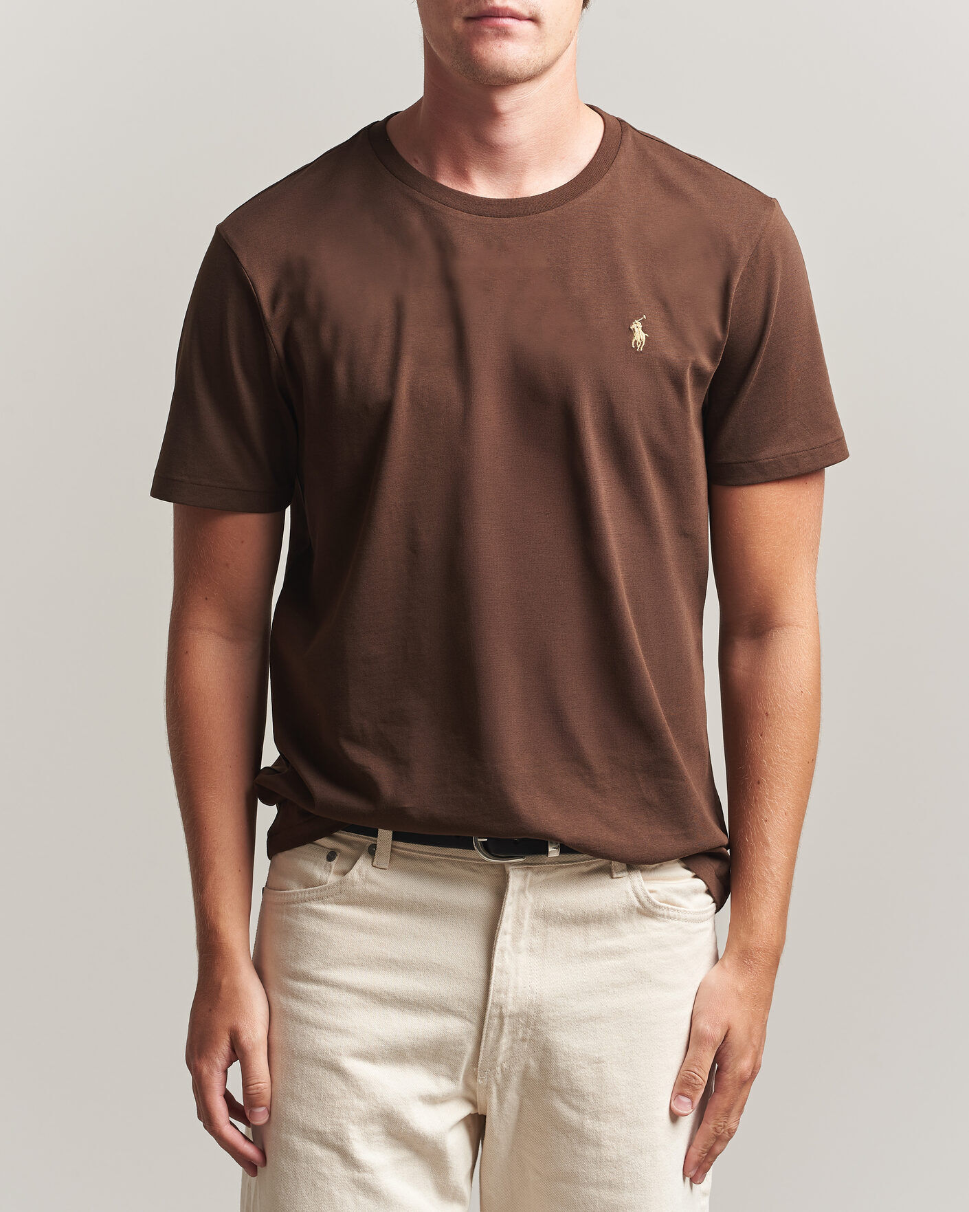 Polo Ralph Lauren Custom Slim Fit T-shirt Nutmeg Brown men L Brun