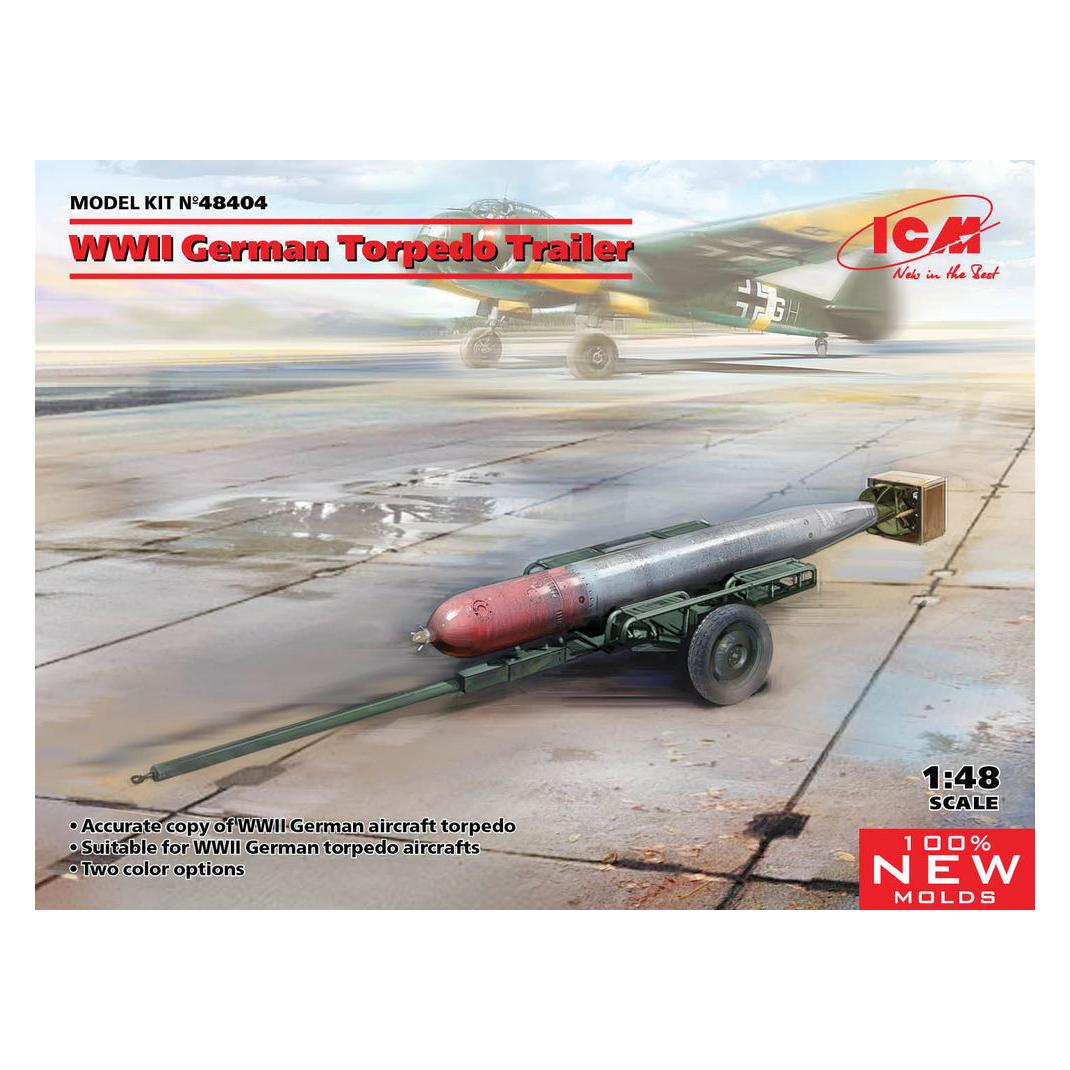 ICM WWII German Torpedo Trailer (100% new molds) (48404)