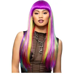Smiffys Manic Panic Perücke lila-bunt - Faschingsperücke