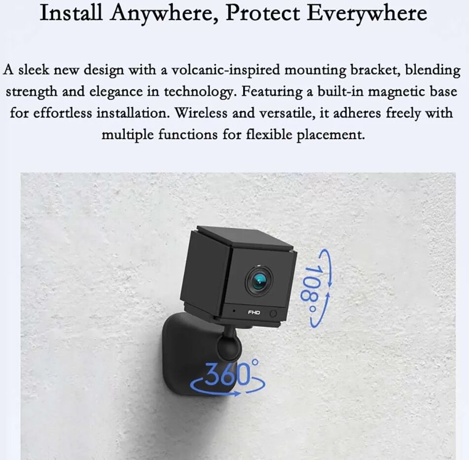 INF Caméra WiFi HD avec Audio Bidirectionnel, Caméra de Surveillance Sans Fil pour Animaux