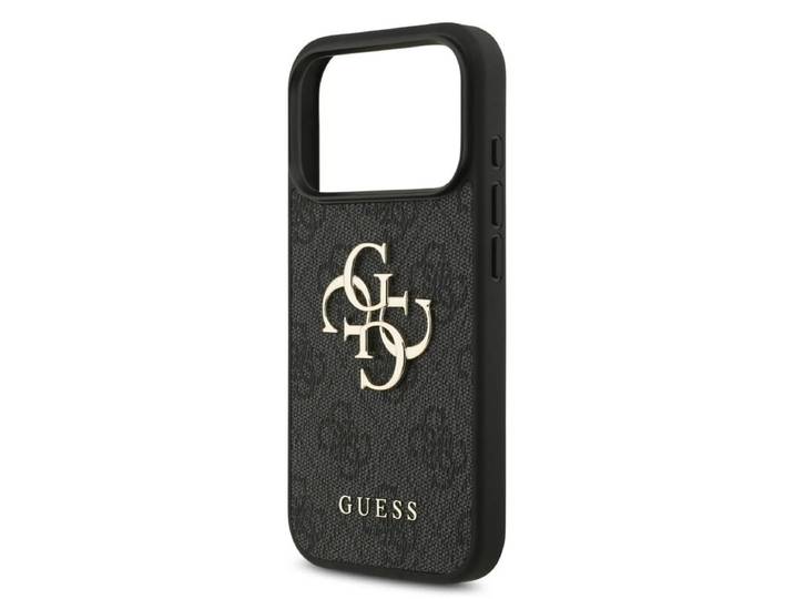 Coque Guess 4G &amp; Big Strass Logo pour iPhone 17 Pro Max / 18 Pro Max - Noir