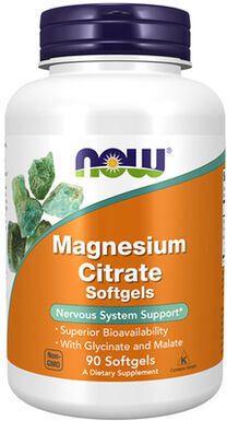 Now Magnesium Citrate Softgels 90 cápsulas