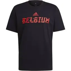 ADIDAS Herren Fanshirt BELGIUM Tee, Größe M in Schwarz Schwarz