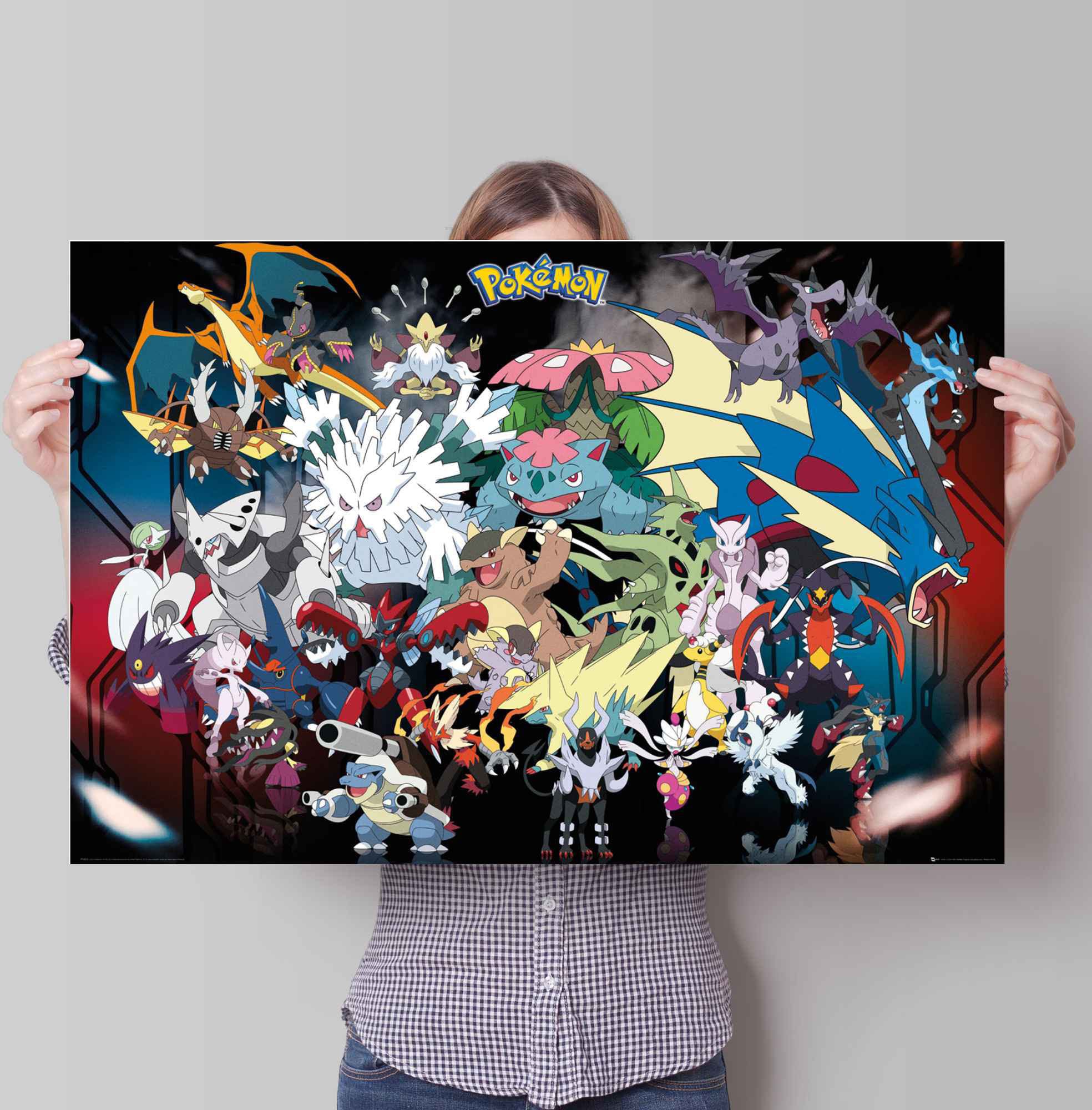 Reinders! Poster REINDERS "Poster Pokemon", bunt (farbe bild(er): mehrfarbig), B:91,5cm H:61cm, Papier, Bilder, Poster
