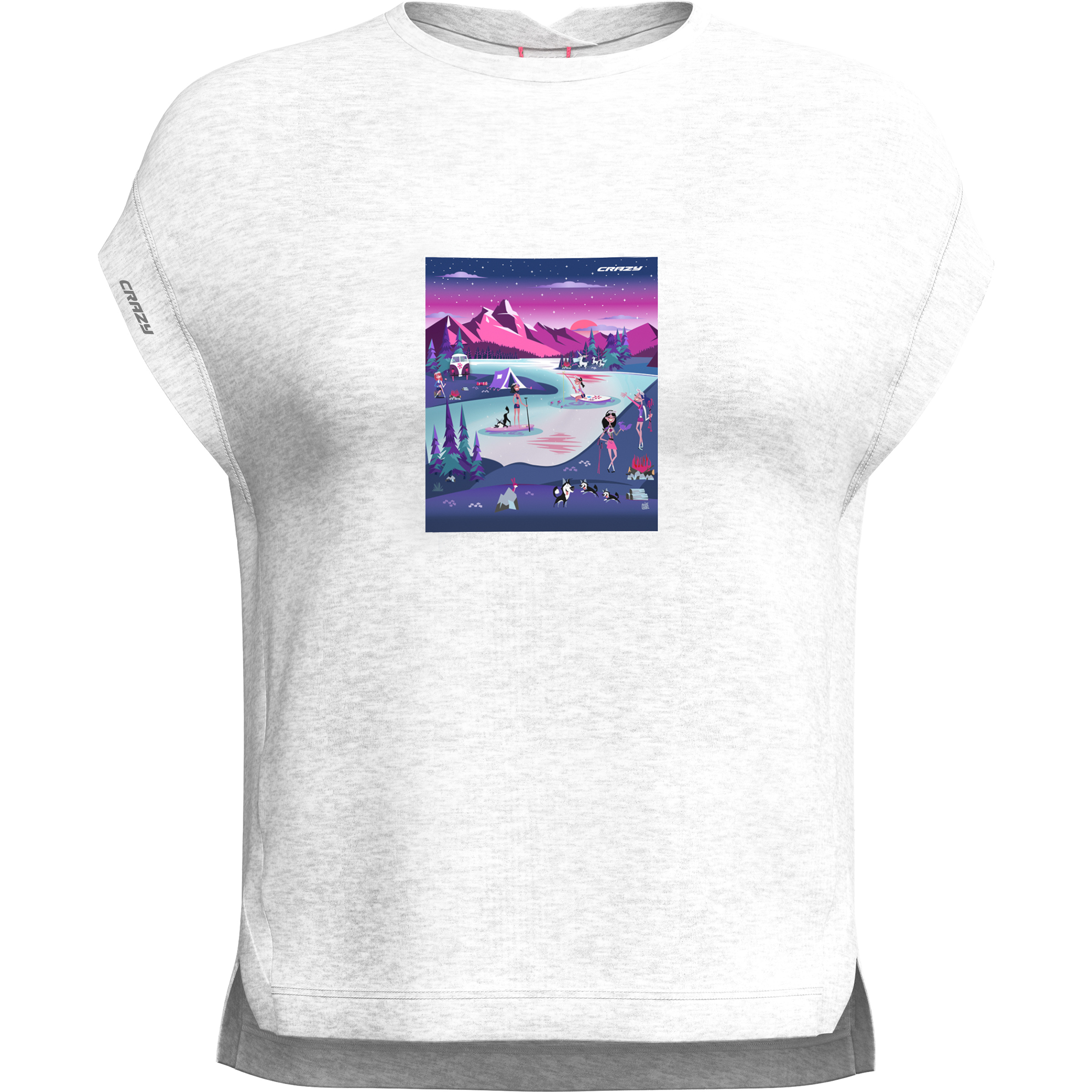 Crazy Aria Damen T-Shirts weiss Größe XS Lifestyle Hautfreundlich