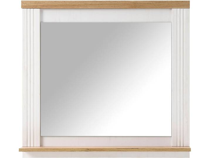 Wandspiegel GOODPRODUCT WESTMINSTER, Spiegel im Landhausstil, Badspiegel , weiss (pinie weiß dekor), B:80cm H:75cm T:15cm, Spiegel, Wandspiegel, in 2 Farben verfügbar, mit Ablageboden