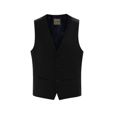 Anzugweste BENVENUTO. "ENZO", Herren, Gr. 102, schwarz, Obermaterial: 100% Wolle WO. Futter: 100% Viskose CV. 100% Viskose CV., uni, modern fit, V-Ausschnitt, Westen Anzugweste, mit Doppelpaspeltaschen