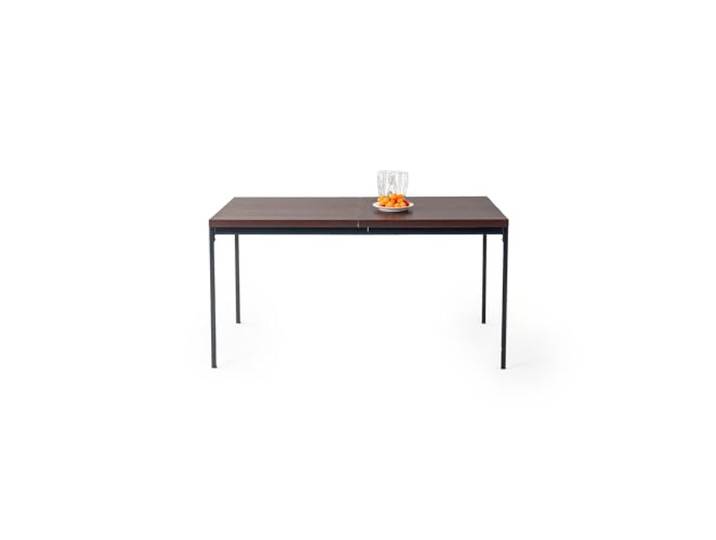 FurnitureR 150cm Vintage Brown Holz Korneffekt Küche Esstisch, moderner hölzerner rechteckiger Esstisch mit schweren Metallbeinen, passend für 4-6 Personen in Esszimmer, Restaurants und Wohnungen