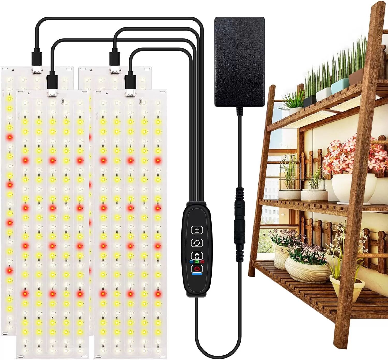 INF LED-Lichtpanel für Pflanzen - EU-Steckeradapter