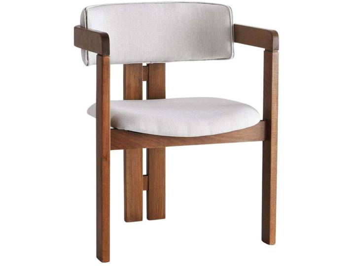 Chaise en bois et velours