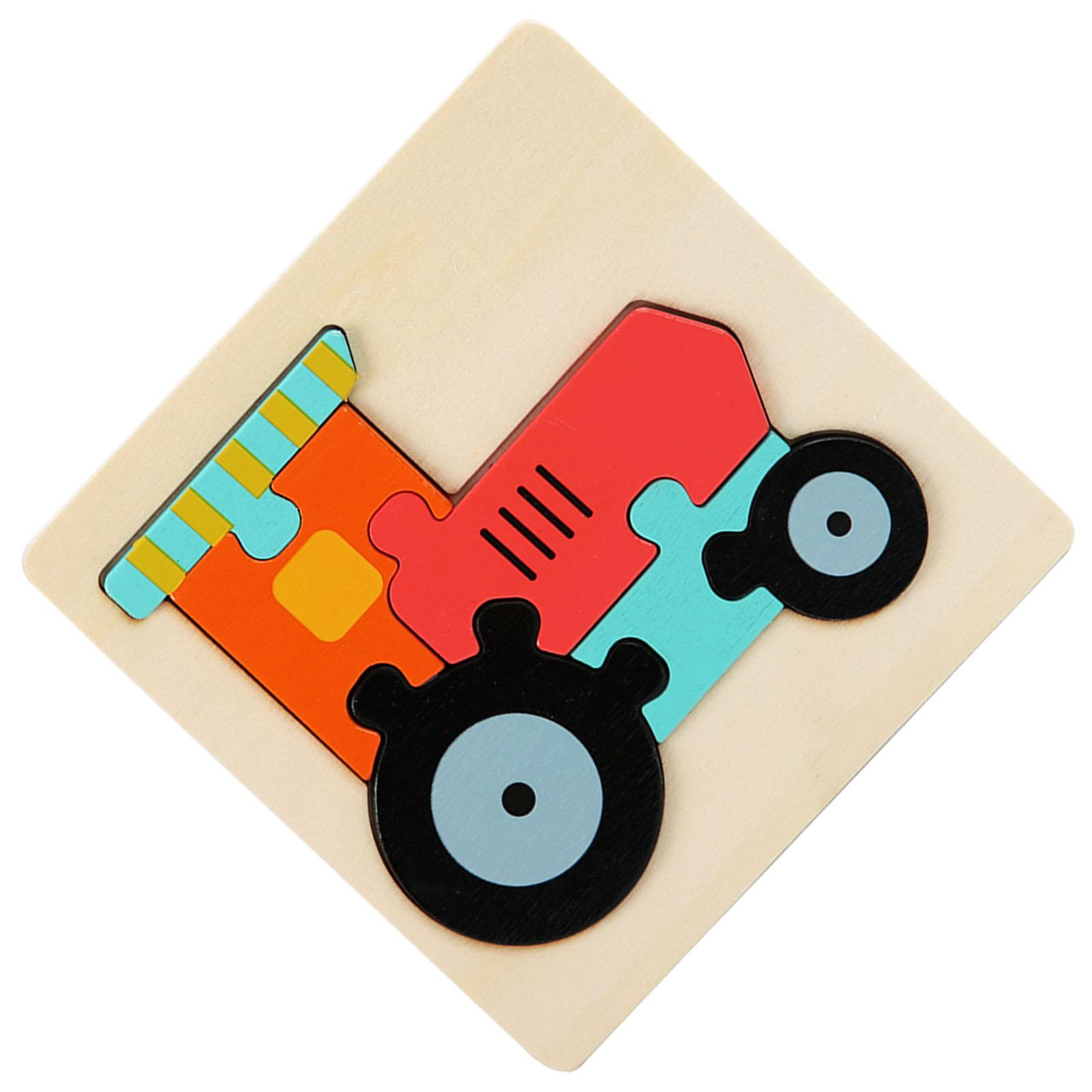Gistuch Houten Puzzels voor Voertuigen - Interactief Educatief Speelgoed voor Peuters