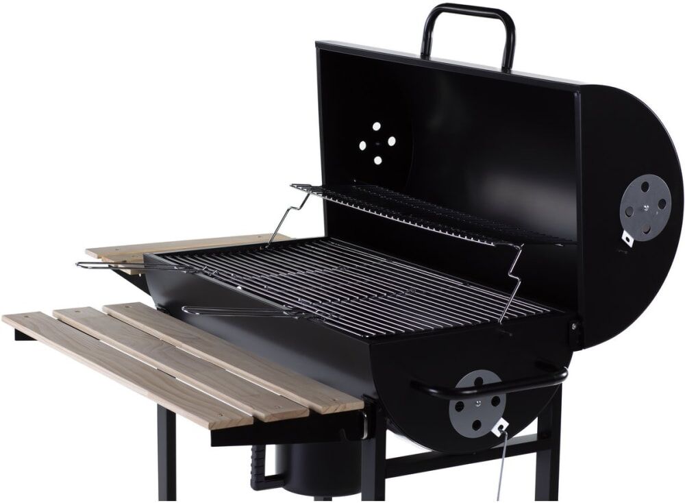 Habitat & Jardin Barbecue à charbon de bois en métal noir 95 x 63 x 105 cm Noir 95x105x63cm