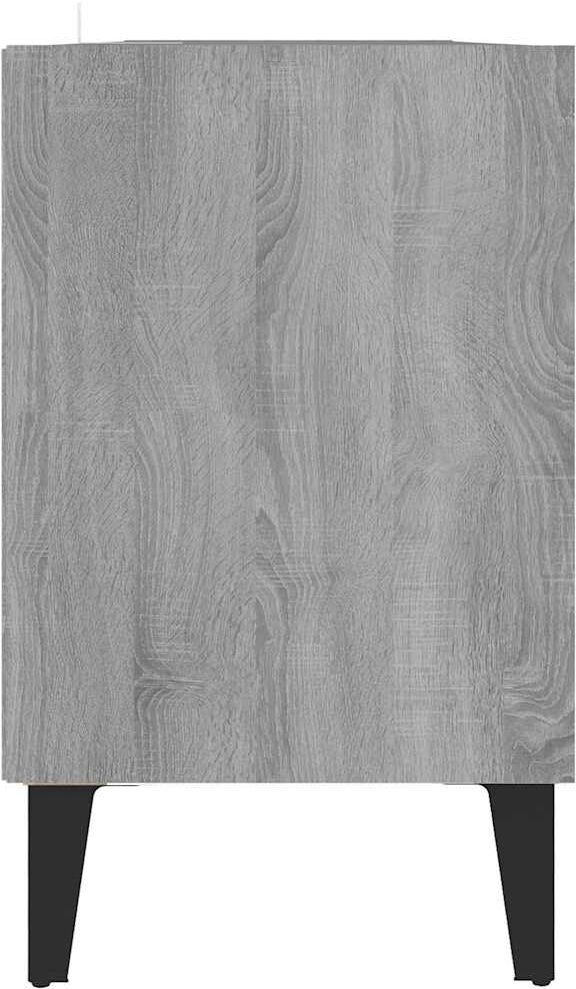 vidaXL Meuble TV avec pieds en métal Sonoma gris 103,5x30x50 cm
